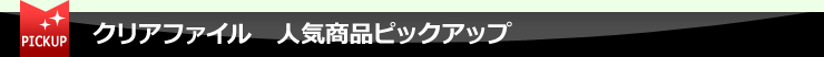 クリアファイル　人気商品ピックアップ